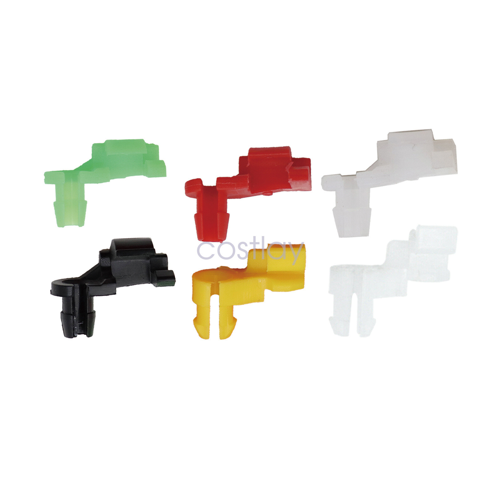 24pcs Nylon Plastic Car Rivets Door Lock Rod Clips Rod Push Fasteners Clip Kit