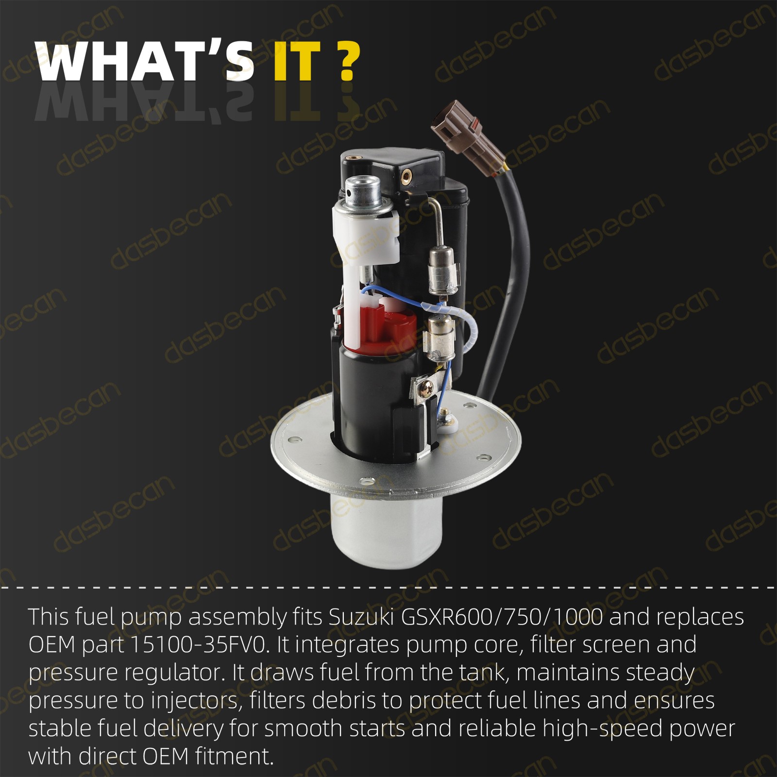 Fuel Pump Assy For Suzuki GSXR600 GSXR750 GSXR1000 2000-2003 15100-35FV0
