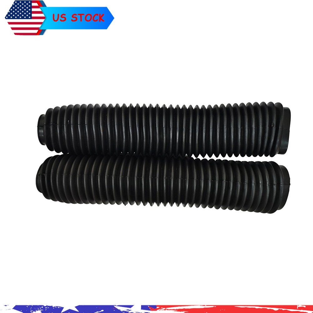 Rubber Motorcycle Front Fork Dust Cover Gaiter Gaitors Boots Shock Absorber USA