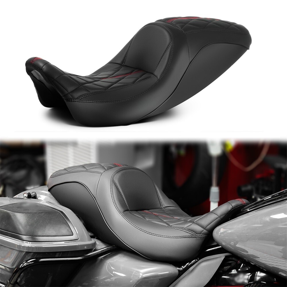 Driver Passenger Seat One-Piece For Harley Street Glide FLHX FLHXSE FLHXS 2008-