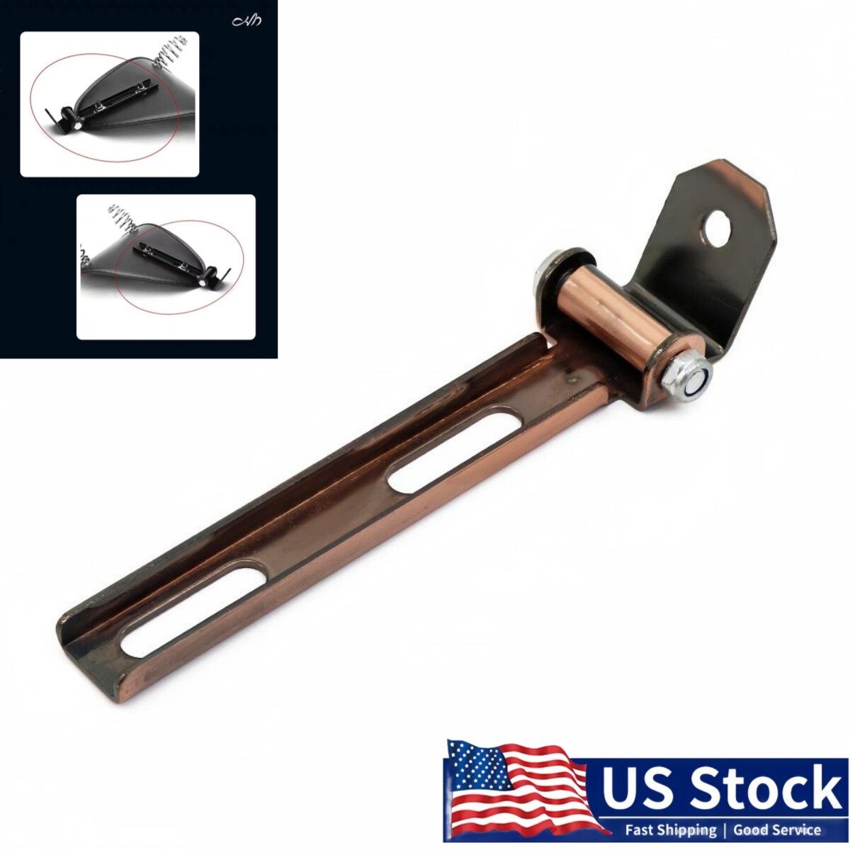 Universal Solo Seat Mount Front Bar w/ Swivel Bracket Steel for Harley Chopper