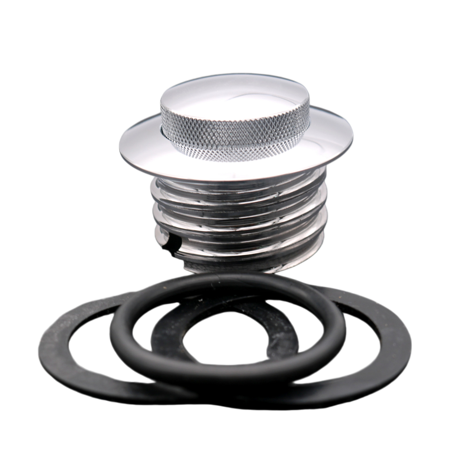 Chrome Pop-Up Fuel Tank Gas Cap Cover For Harley Dyna Electra Glide Road King