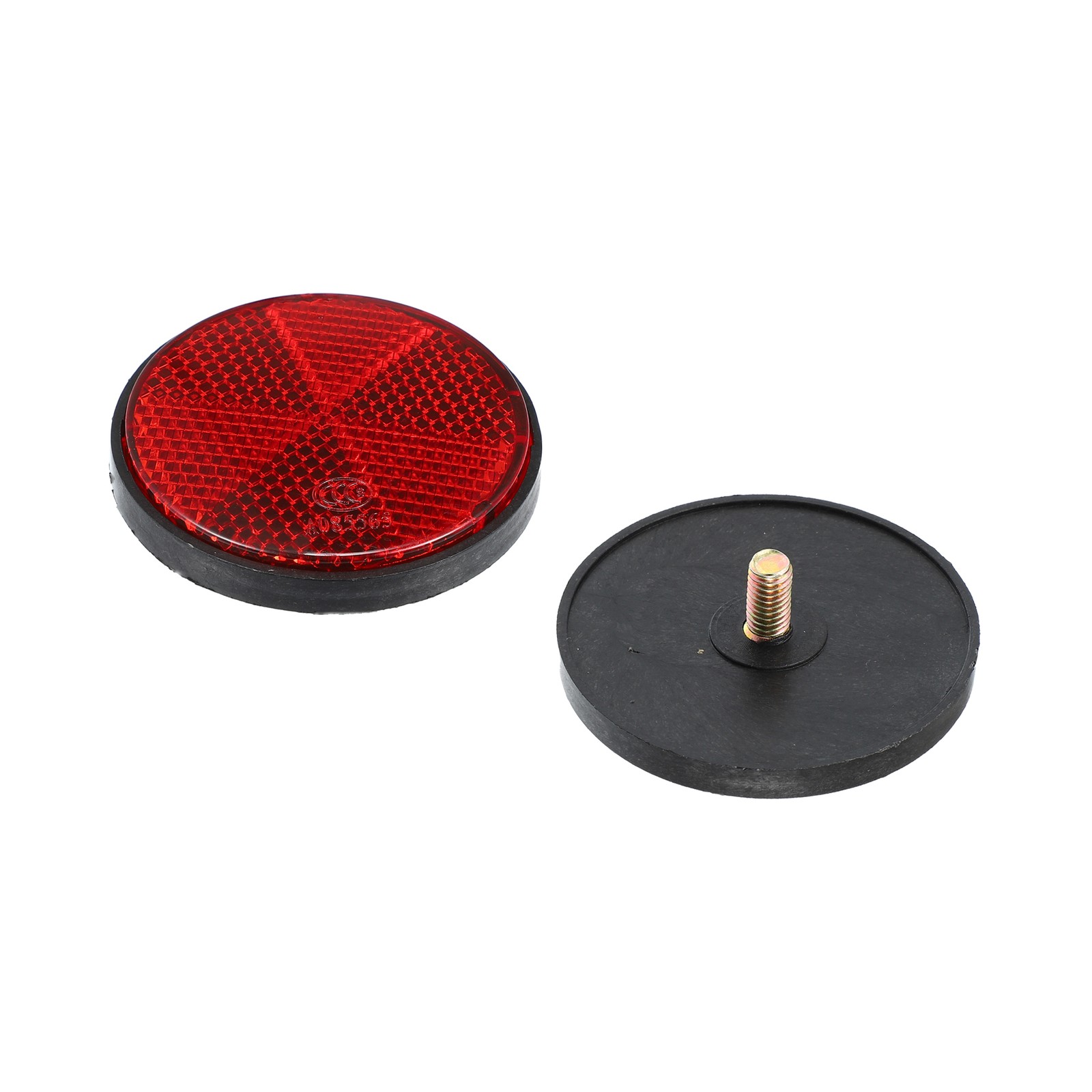 Universal Motorcycle M6 x 1.0 Red Screw Reflective Warning Reflector Pack of 4