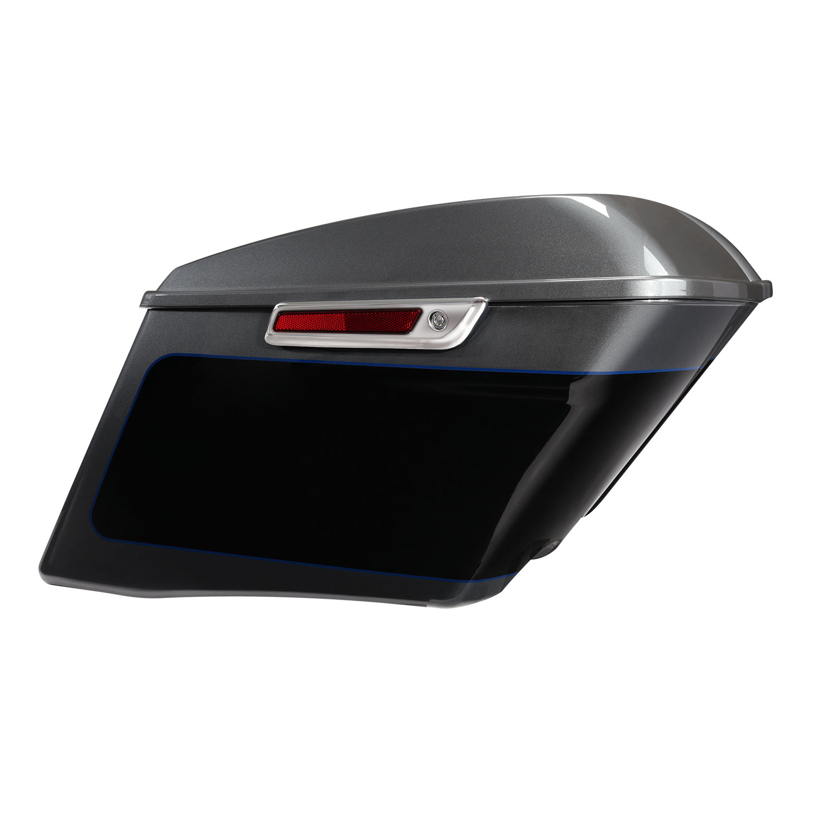 4″ Saddlebags Fit For Harley Touring 2014-24 Gauntlet Gray Metallic/Vivid Black