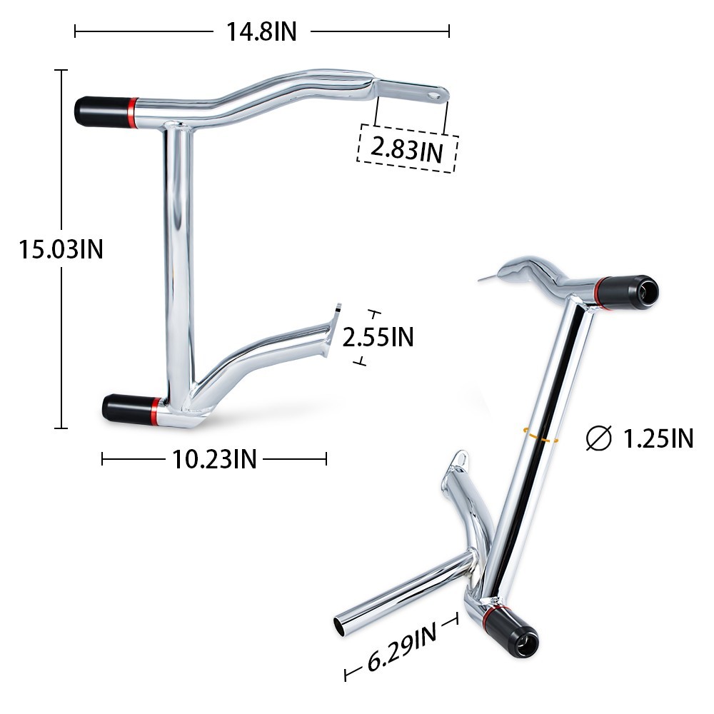 Saddlebag Guard Rails Bag Guards Front Highway Engine Guard For Harley Touring