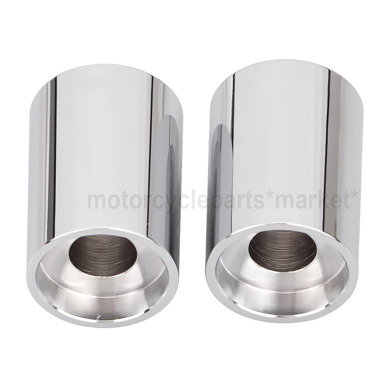 1.75″ Aluminum Chrome Riser Extensions For Harley 1″ Handlebars Dyna Sportster
