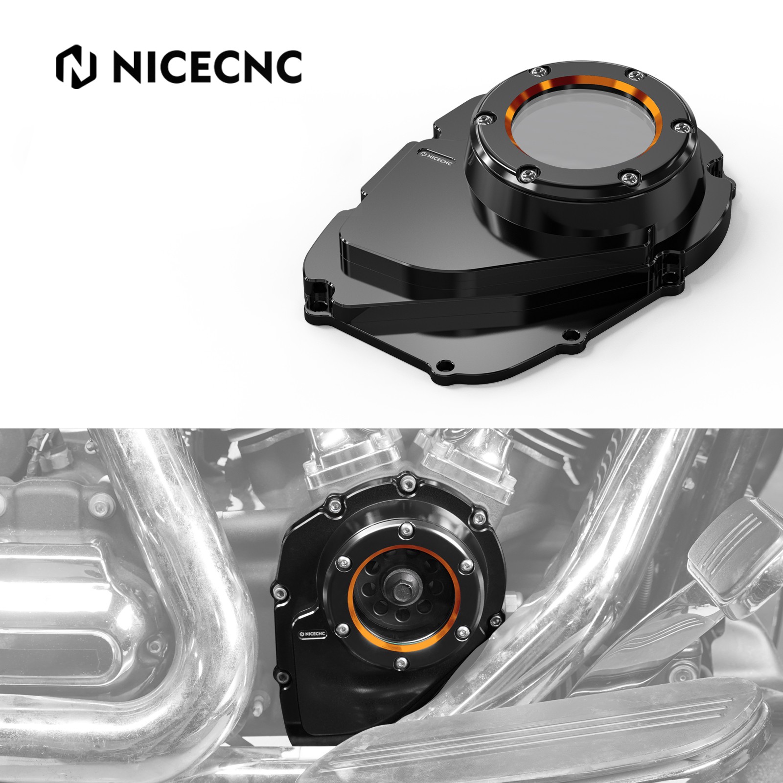 Transparent M8 Camshaft Cover For Harley Road Glide Ultra FLTRU Special FLTRXS