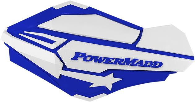Powermadd Sentinel Handguards Blue/White #34421 for Motorcycles