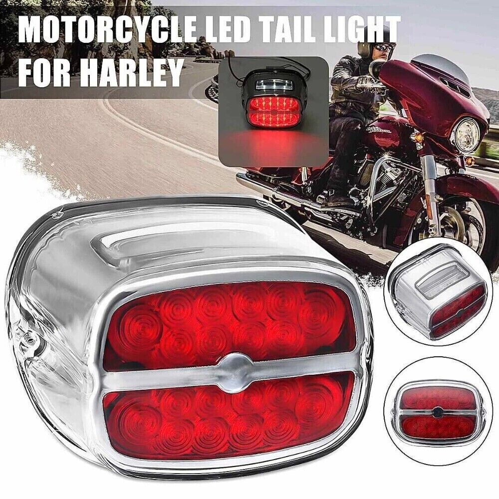 For Harley Touring Road King Electra Glide FLTR Dyna Chrome LED Tail Light Brake
