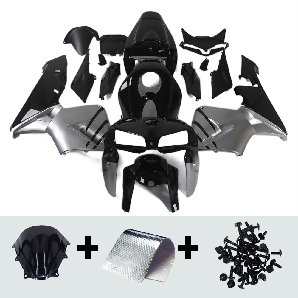 Silver Black Fairings For Honda CBR600RR 2005 2006 05 06 Injection ABS Bodywork