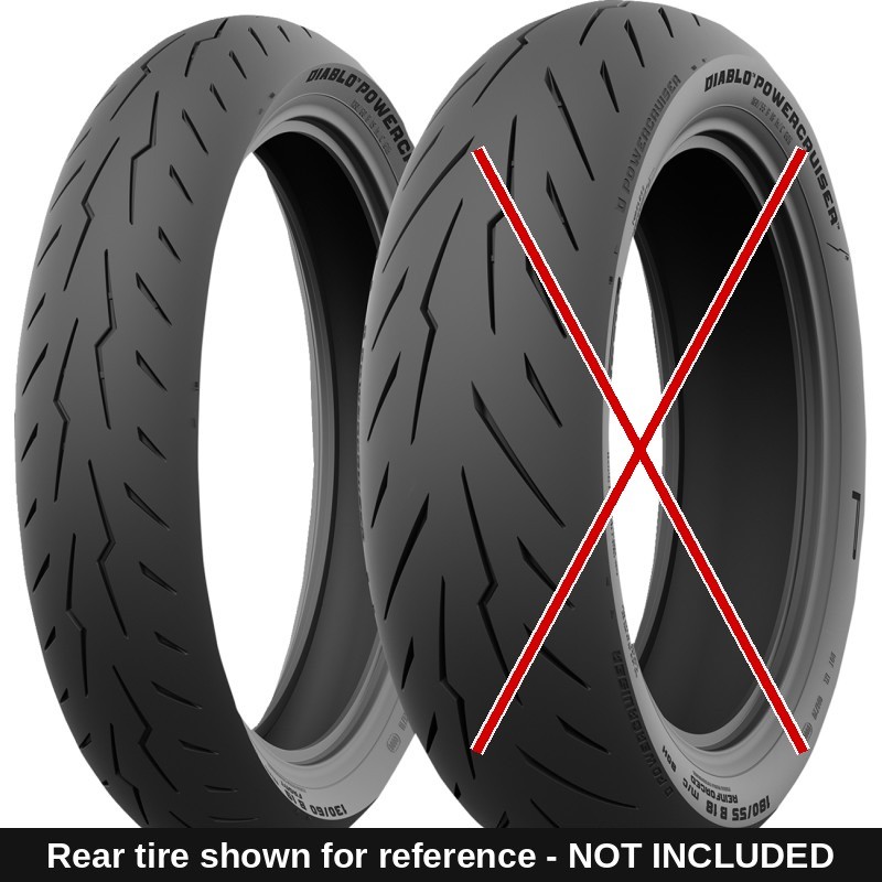 Pirelli Diablo Powercruiser Front Tire 100/90-19 57H Blackwall TL