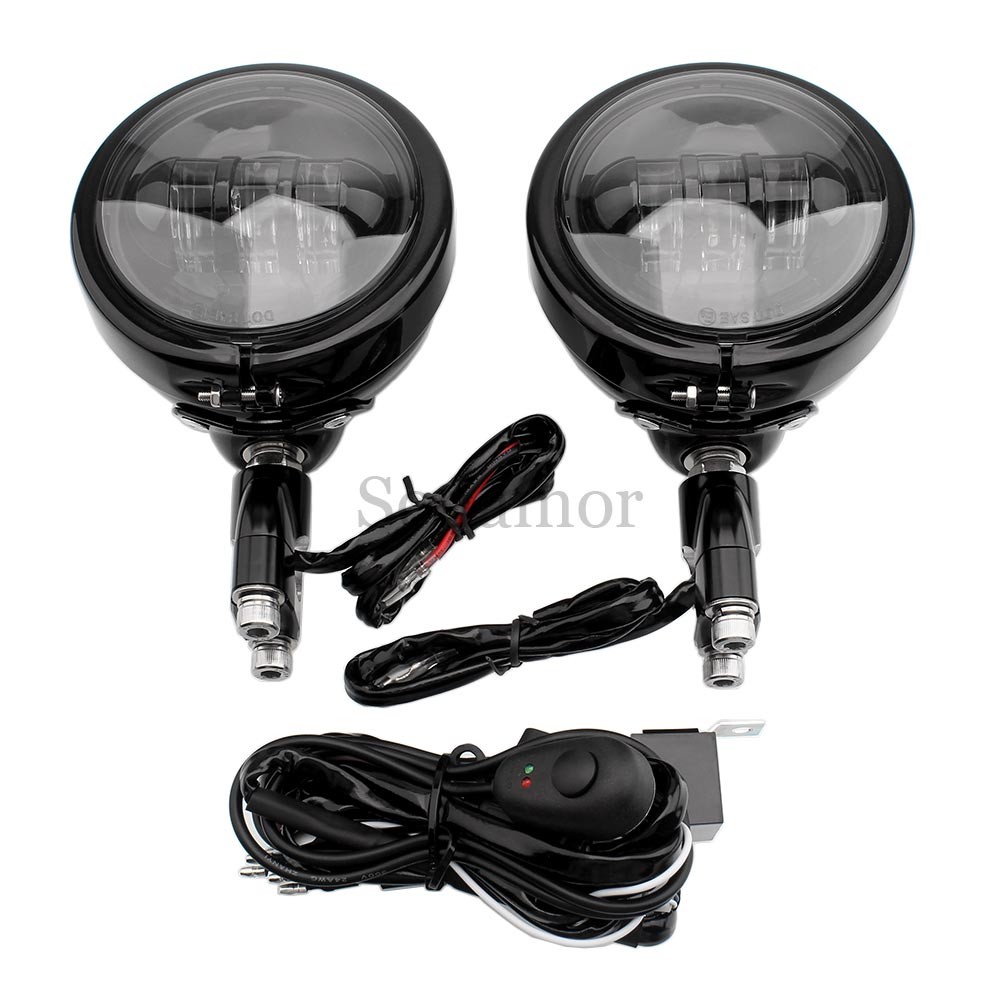 4.5″ Motorcycle LED Passing Driving Light Spot Cold White Fog Lamp For Honda ATV