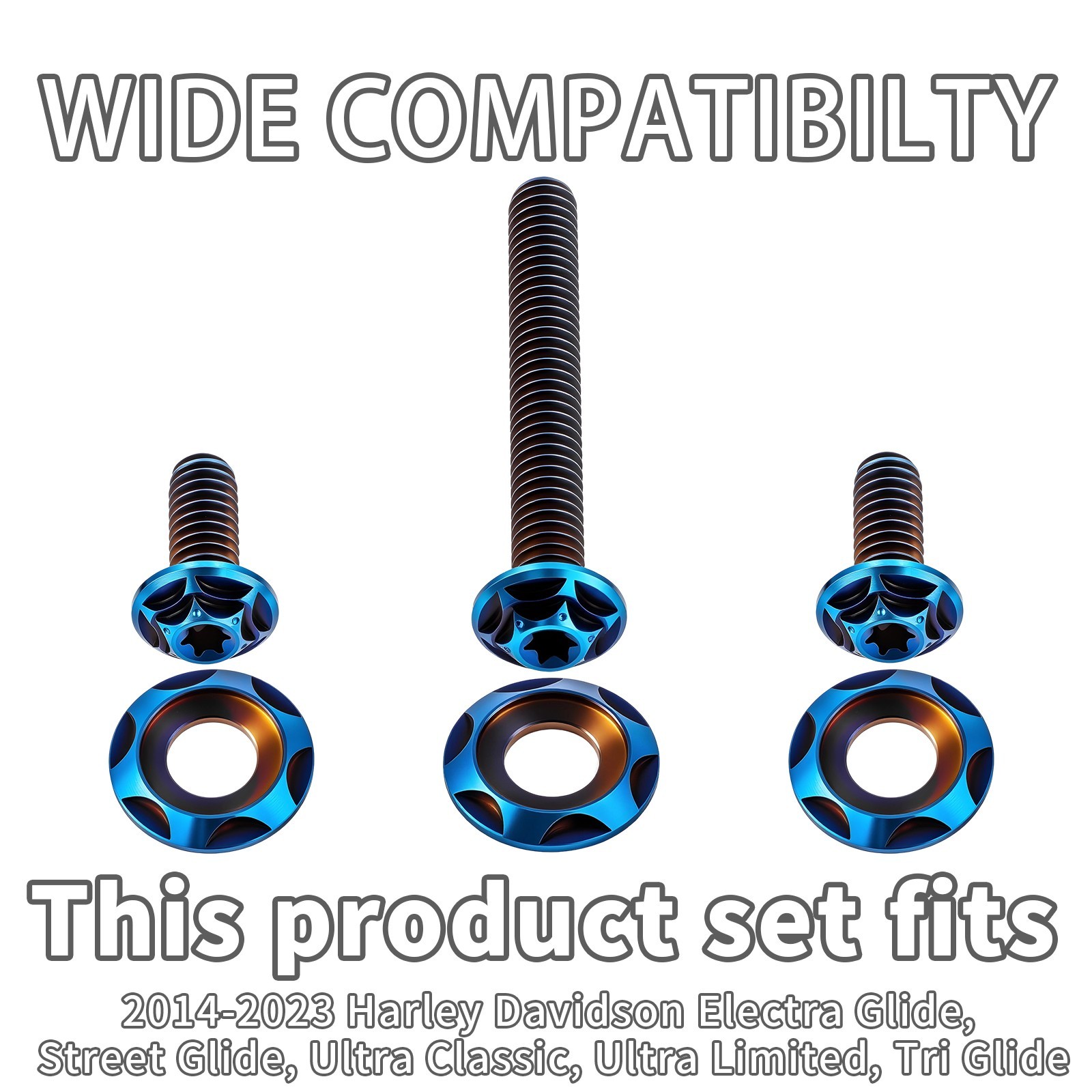Titanium Fairing Windshield Bolt Screw For Harley Street Electra Glide 2014-2023