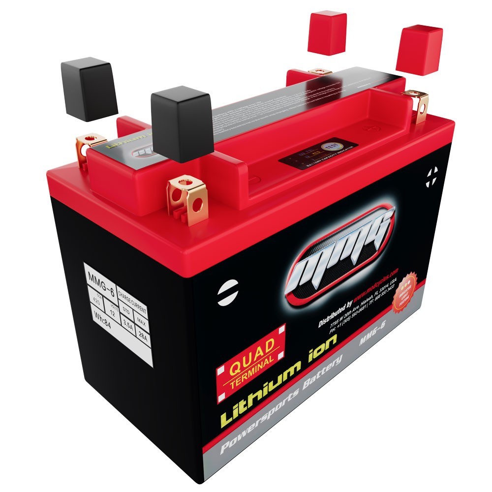 MMG 12V Lithium Ion Battery YTX24HL-BS Quad Terminal – Motorcycle ATV UTV