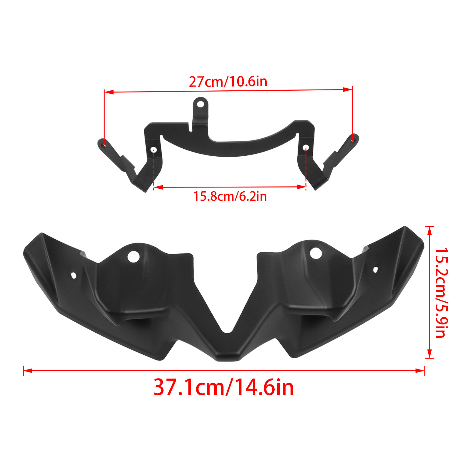 Carbon Fibre Winglet Front Nose Cone Panel Fairing Beak For Kawasaki Z900 20-24