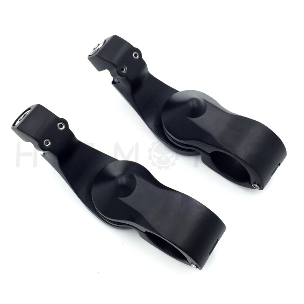 1.25″ 32mm Chrome Highway Short Angled Foot Peg Mount Kit For Harley Touring
