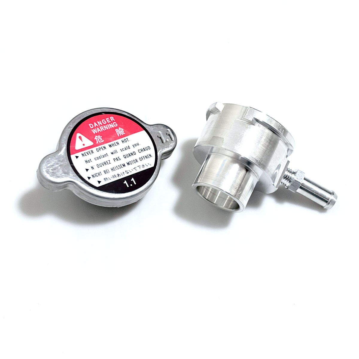 ✅32mm 1-1/4″ I.D Aluminum Radiator Weld On Filler Neck With 1.1Bar Cap Natural