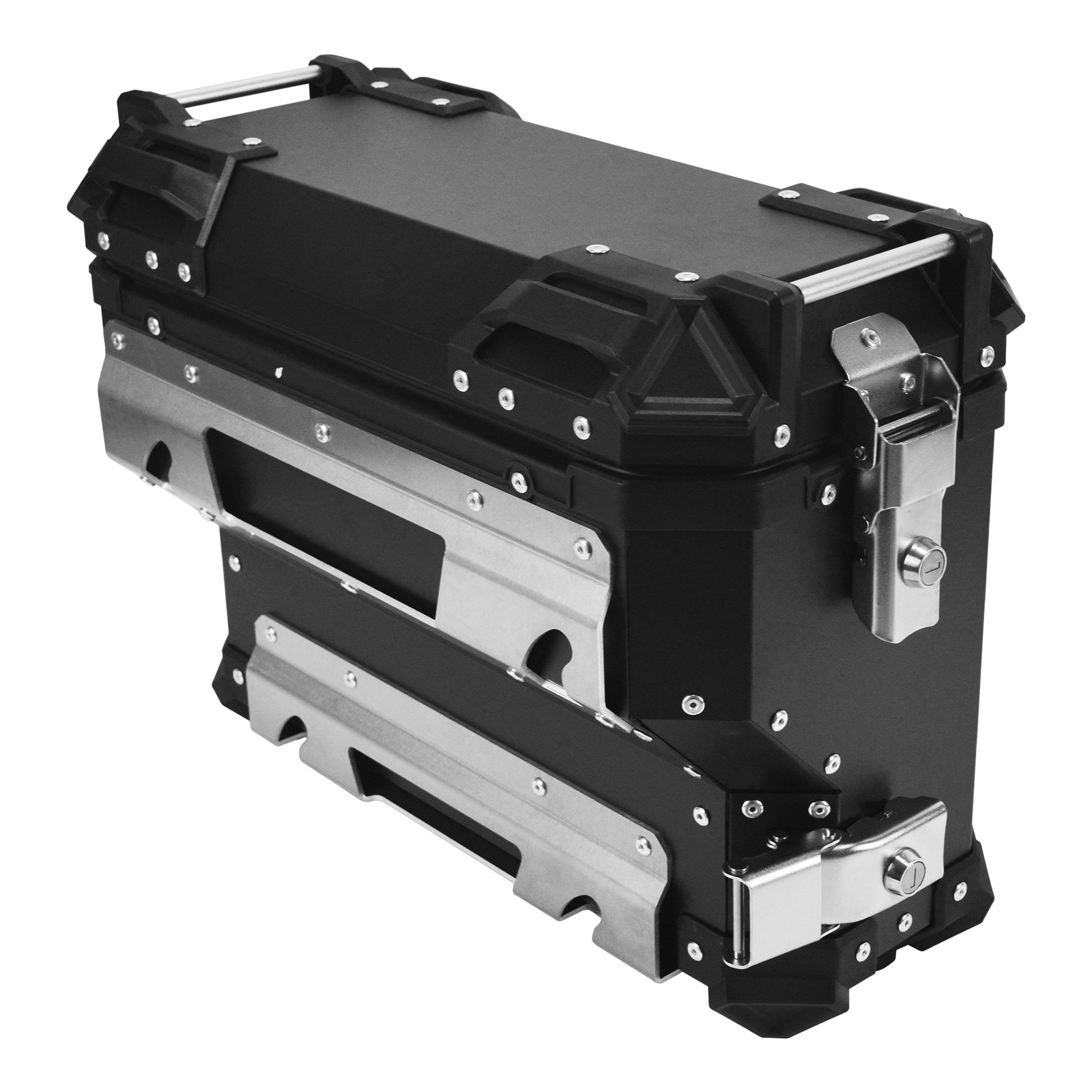 38L Tour Hard Side Saddlebag Trunk Box Motorcycle Panniers Side Case X Black