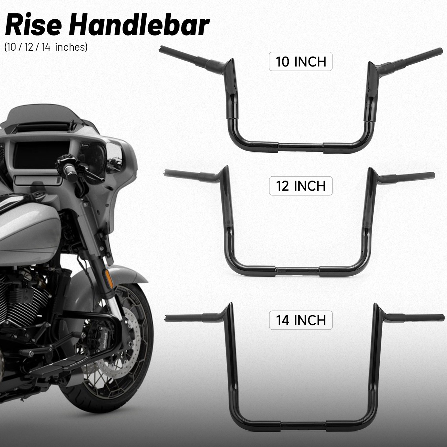 12″ 14″ 16″ Meathook Bar Handlebar For Harley 2011-2023 CVO STREET GLIDE