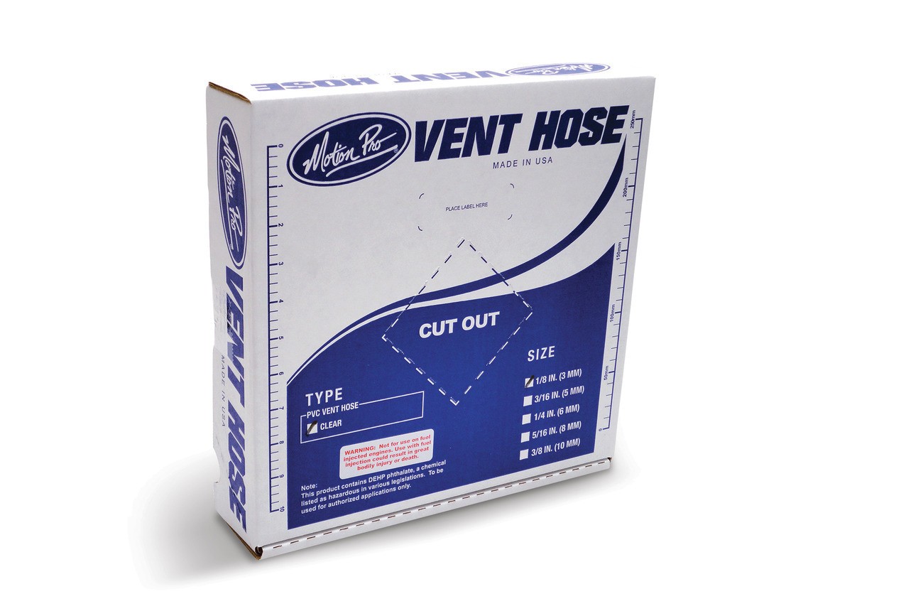 Motion Pro Clear PVC Vinyl Fuel Vent Line 1/8 In x 25 Ft 12-0000