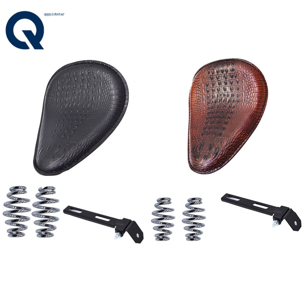Motorcycle Soft Leather Seat Spring Solo Bracket For Honda Bobber Chopper