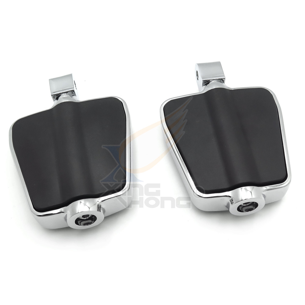 Chrome & Rubber footpegs For Honda Stateline Shadow VTX1300C VTX1800C VTX1800F