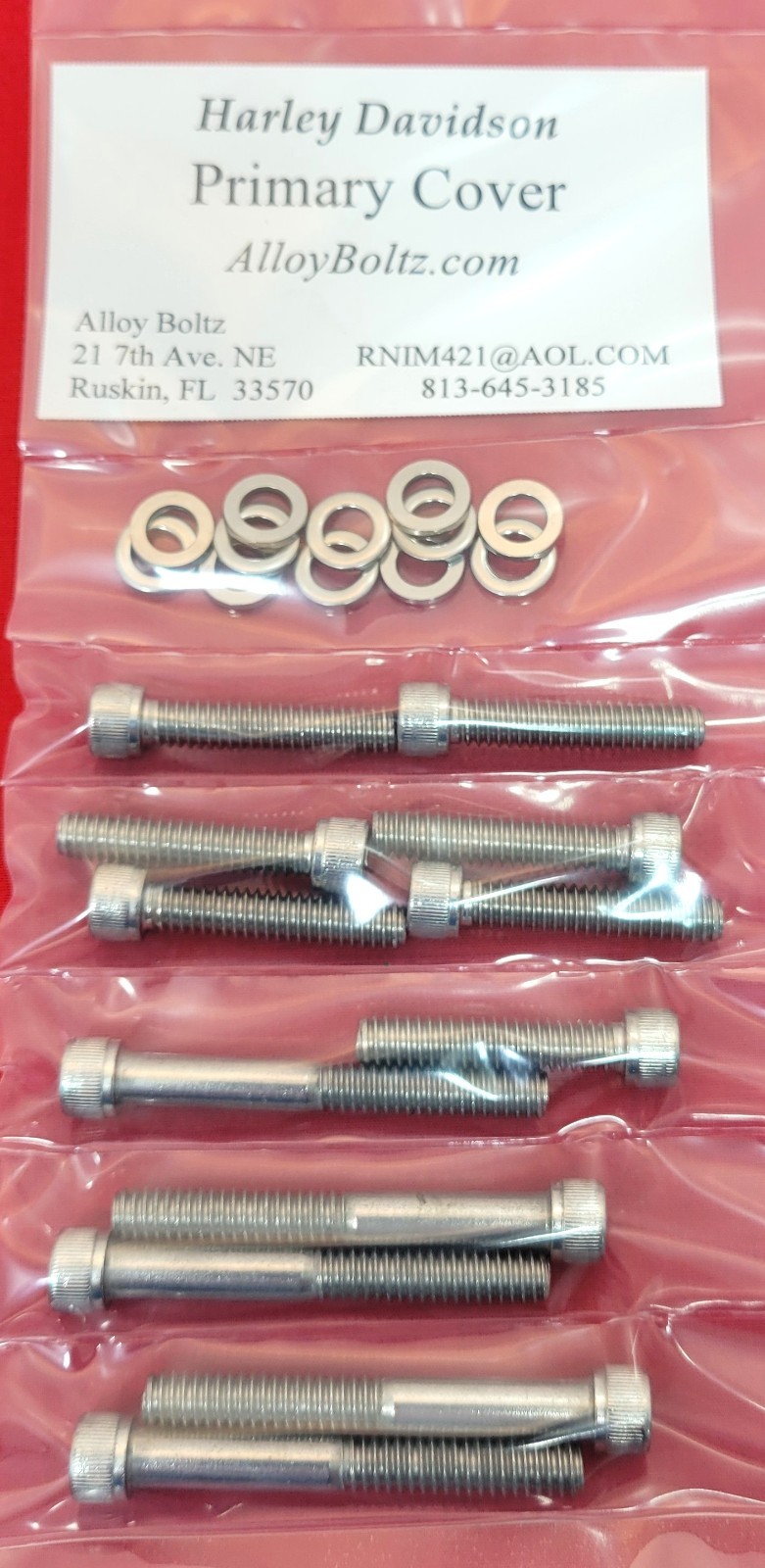 2000-2006 HARLEY SOFTAIL PRIMARY COVER POLISHED STAINLESS STEEL ALLEN BOLTS KIT