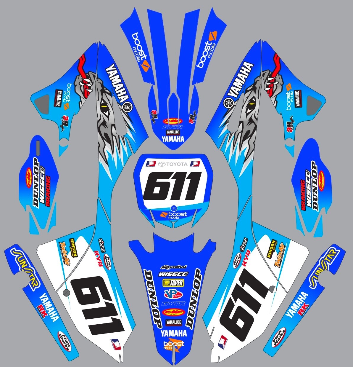 Graphics for Yamaha YZ125 YZ250 YZ 125 YZ 250 2022 2023 Decals stickers shrouds