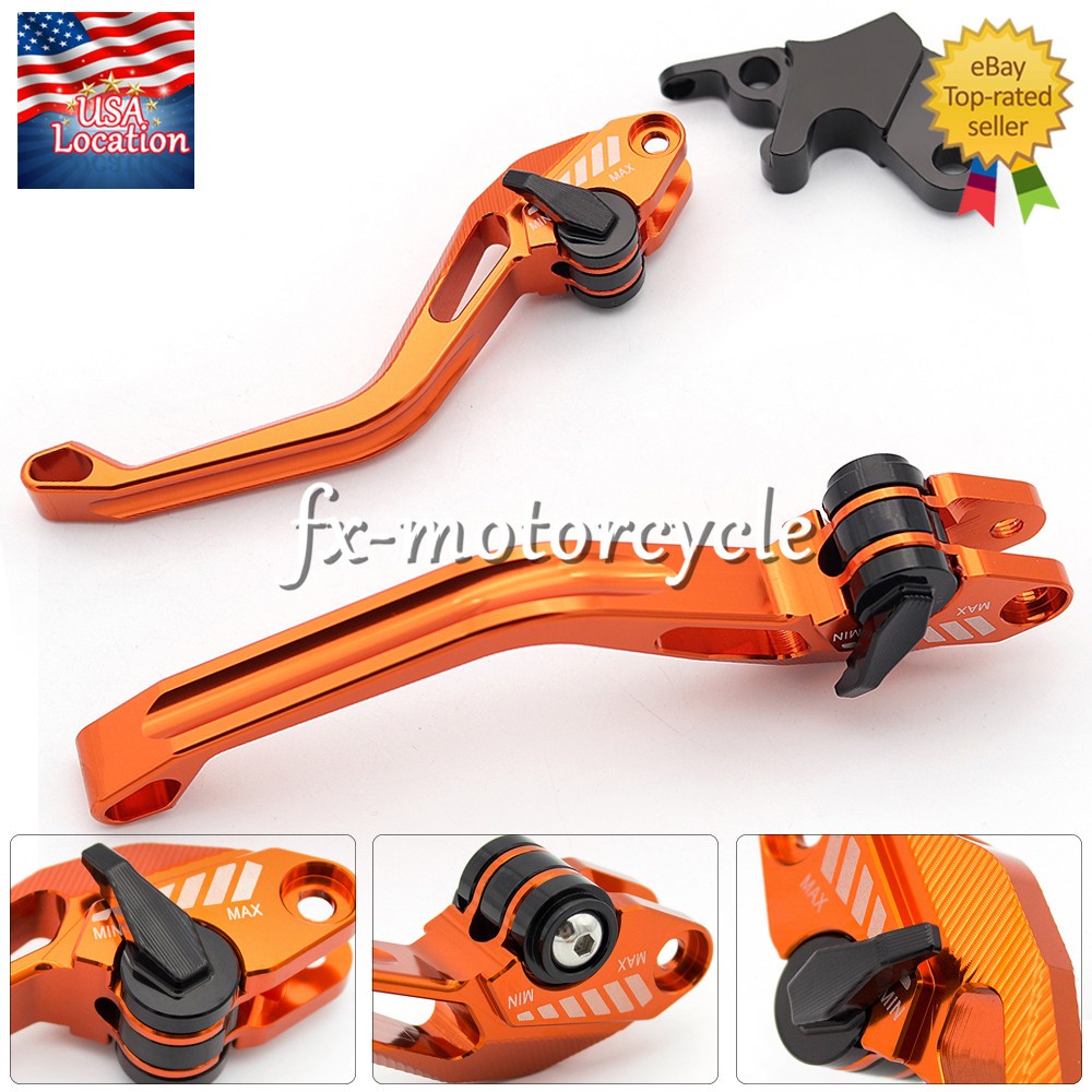 For KTM 690 Duke/SMC/SMCR 2014-2021 3D Rhombus CNC Brake Clutch Levers Short Set