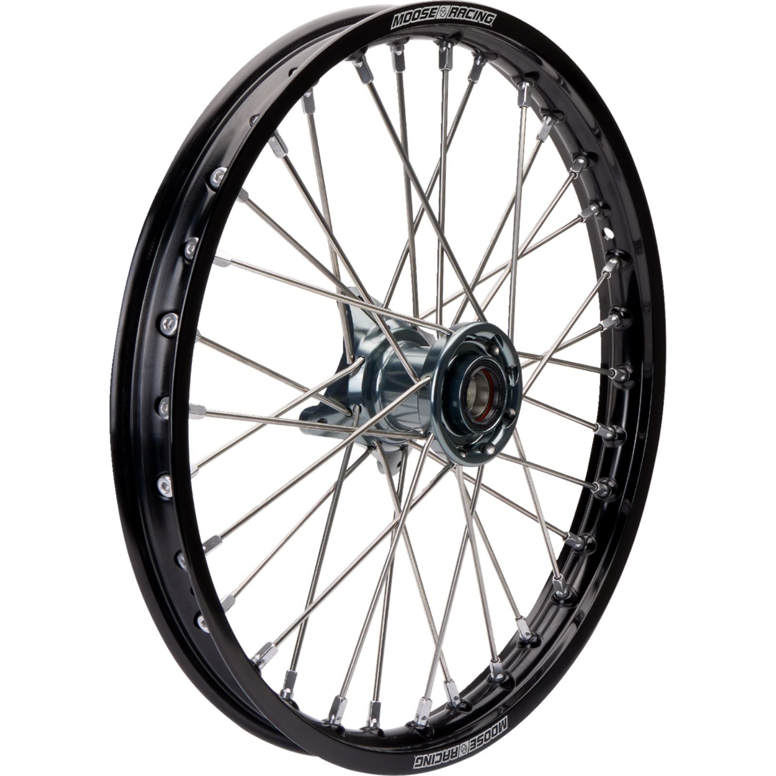 Wheel Assembly – SX-1 – Complete – Front – Black/Gray Hub – 21×1.6 MF-16021-BKGY