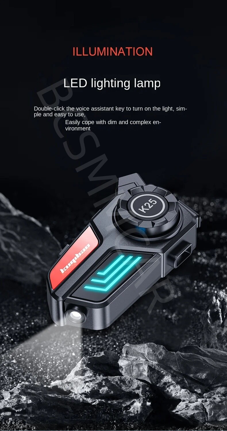 Bluetooth 5.3 Motorcycle Helmet Headset Waterproof Headphone Hands Free Speaker
