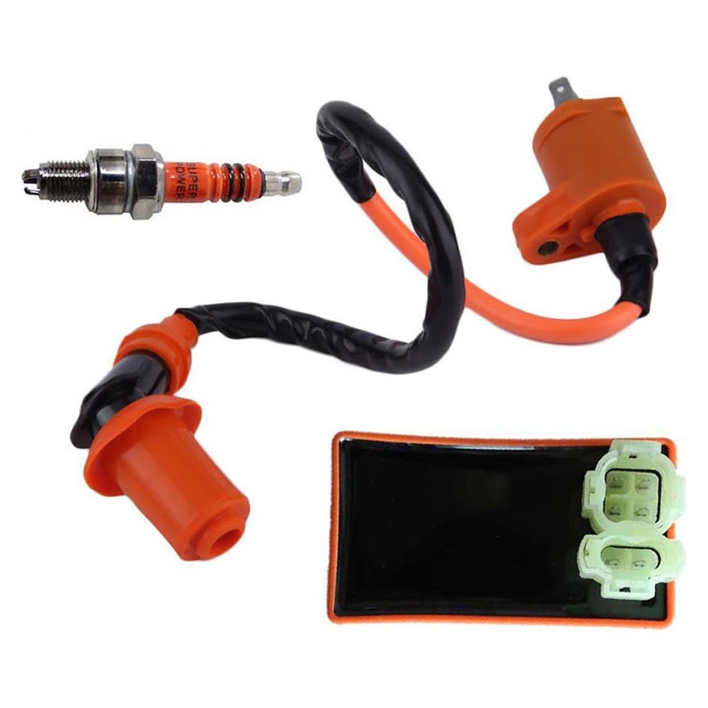 Racing Ignition Coil AC CDI BOX Spark Plug For GY6 50cc-150cc Moped Scooter ATV