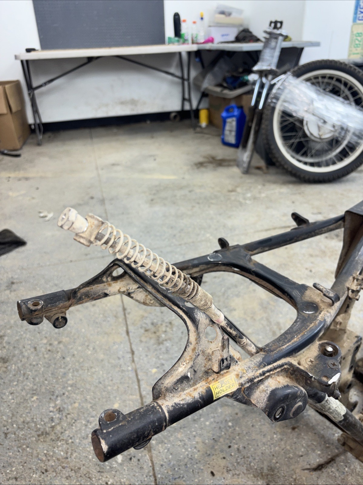 1972-1975 Honda XL250 XL 250 OEM Frame Chassis Body With Papers 75 Black