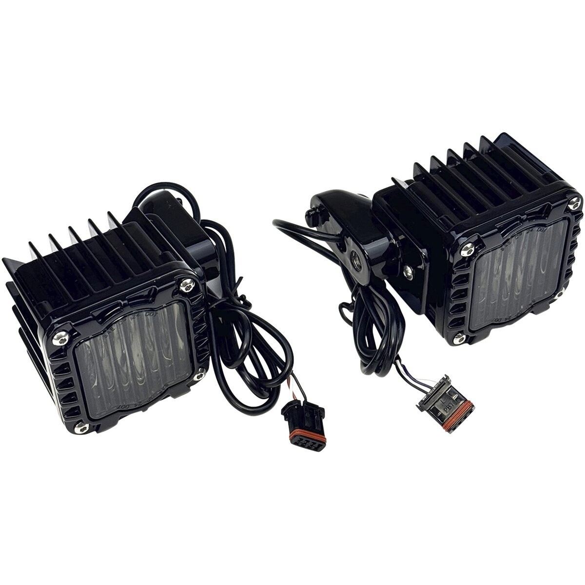 Custom Dynamics Amber/White Shark Demon® LED Front Turn Signals SD-LRST-FT-AW