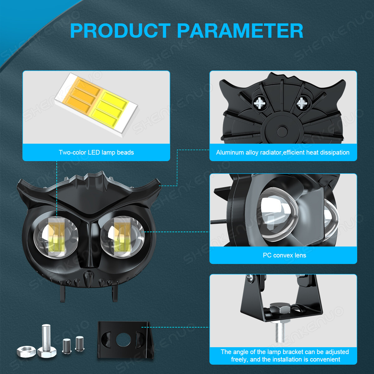 2X LED Work Light Pods Spot Fog Lamp Yellow White Off road Driving UTV SUV Truck