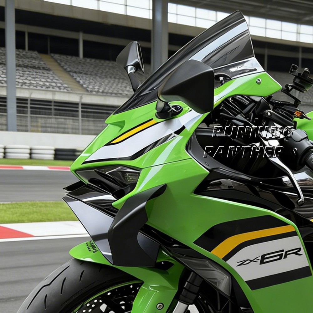 Front Spoiler Lower Lip Wing Aerodynamic For Kawasaki ZX-6R ZX 6R 2024-later