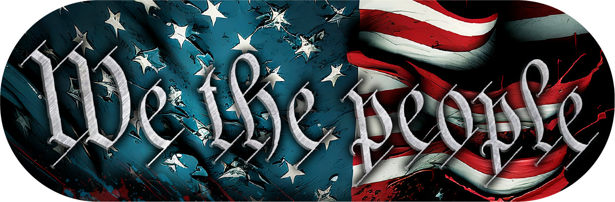 We The People American Flag M8 Transmission Cover Insert. Fits Harley M8 Motors