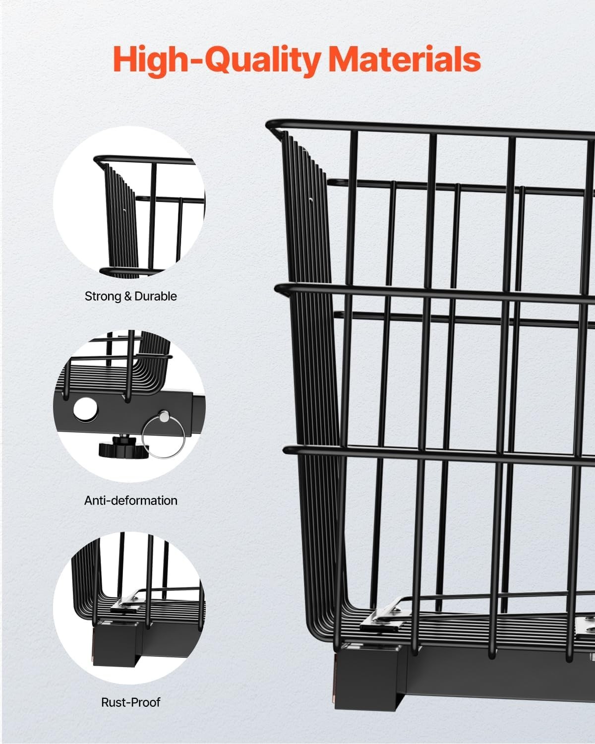 Spacious Mobility Scooter Basket with Easy Installation & Rust-Proof Design