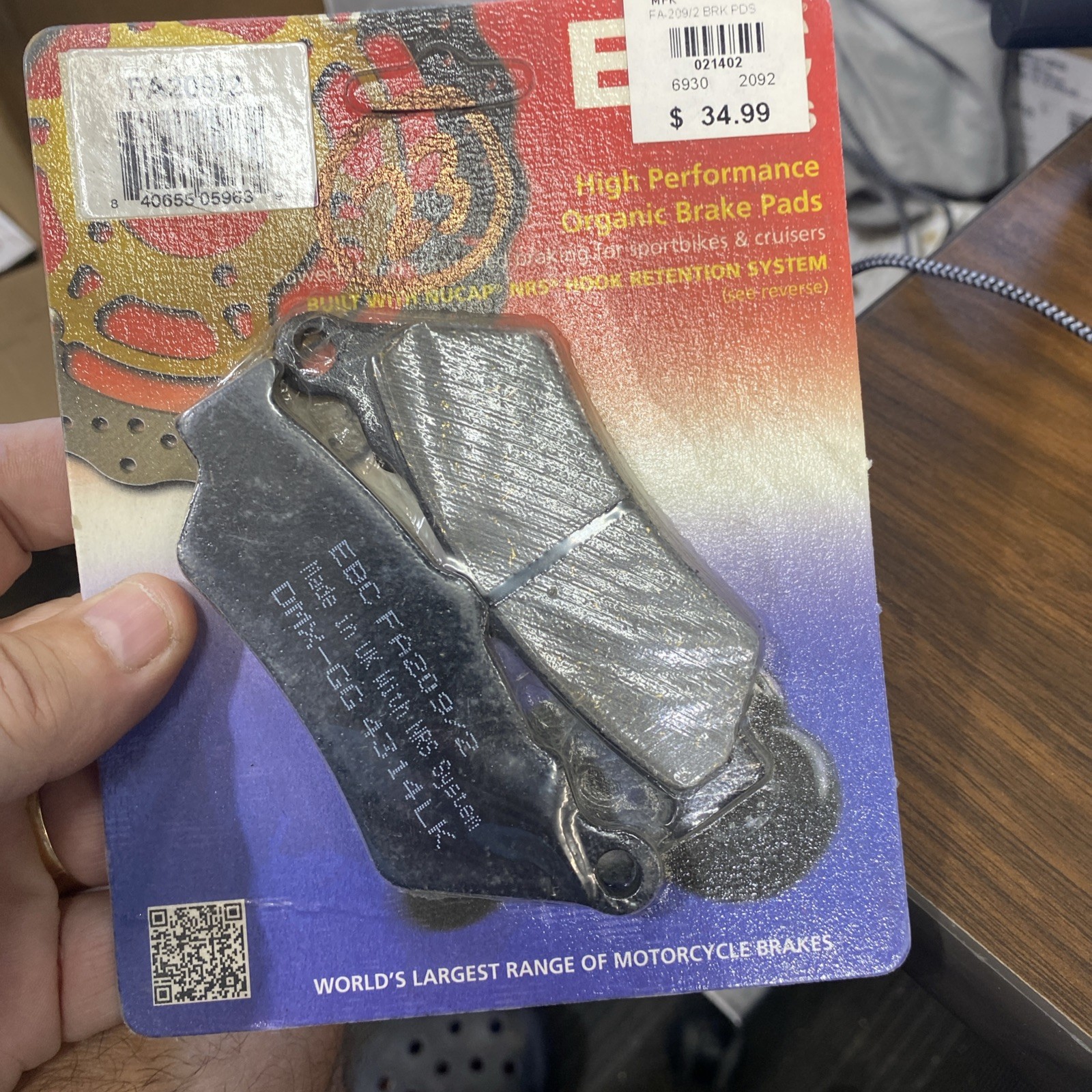 EBC FA209/2 BRAKE PADS FRONT or REAR BMW DUCATI INDIAN KTM TRIUMPH BK2-23