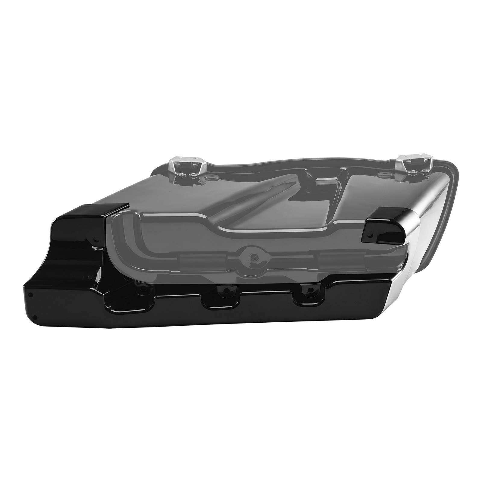 4″ Vivid Black Hard Stretched Saddle Bag Extension Fit For Harley Touring 94-13