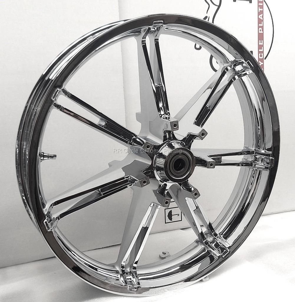 Harley 21″ Chrome Slicer II Front Wheel Tire Rotor 08-23 Street Glide Touring