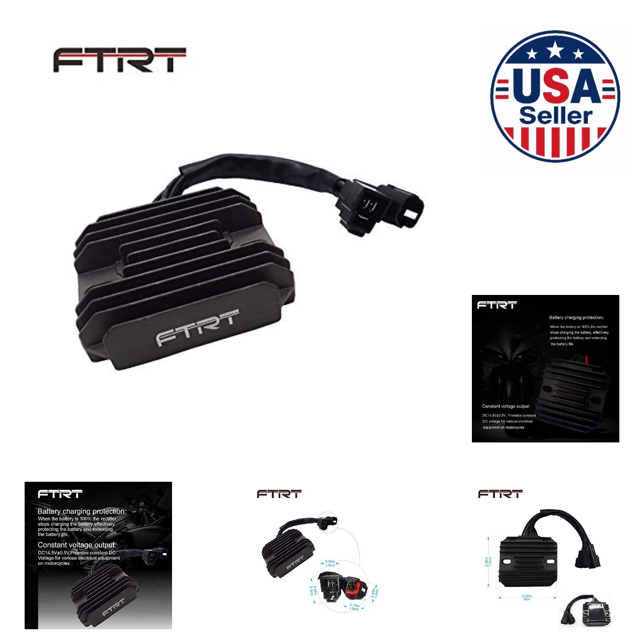 Motorcycle Regulator Rectifier Voltage Stabilizer 14.5V Waterproof IP65 Plug