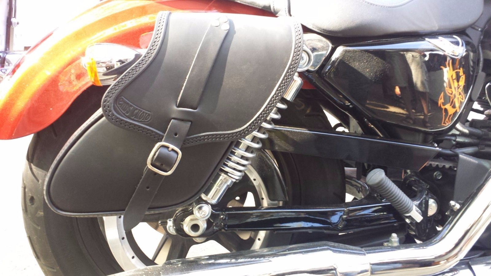SADDLE BAG LEFT&RIGHT SIDE FOR HARLEY DAVIDSON SPORTSTER MODELS ITALIAN QUALITY