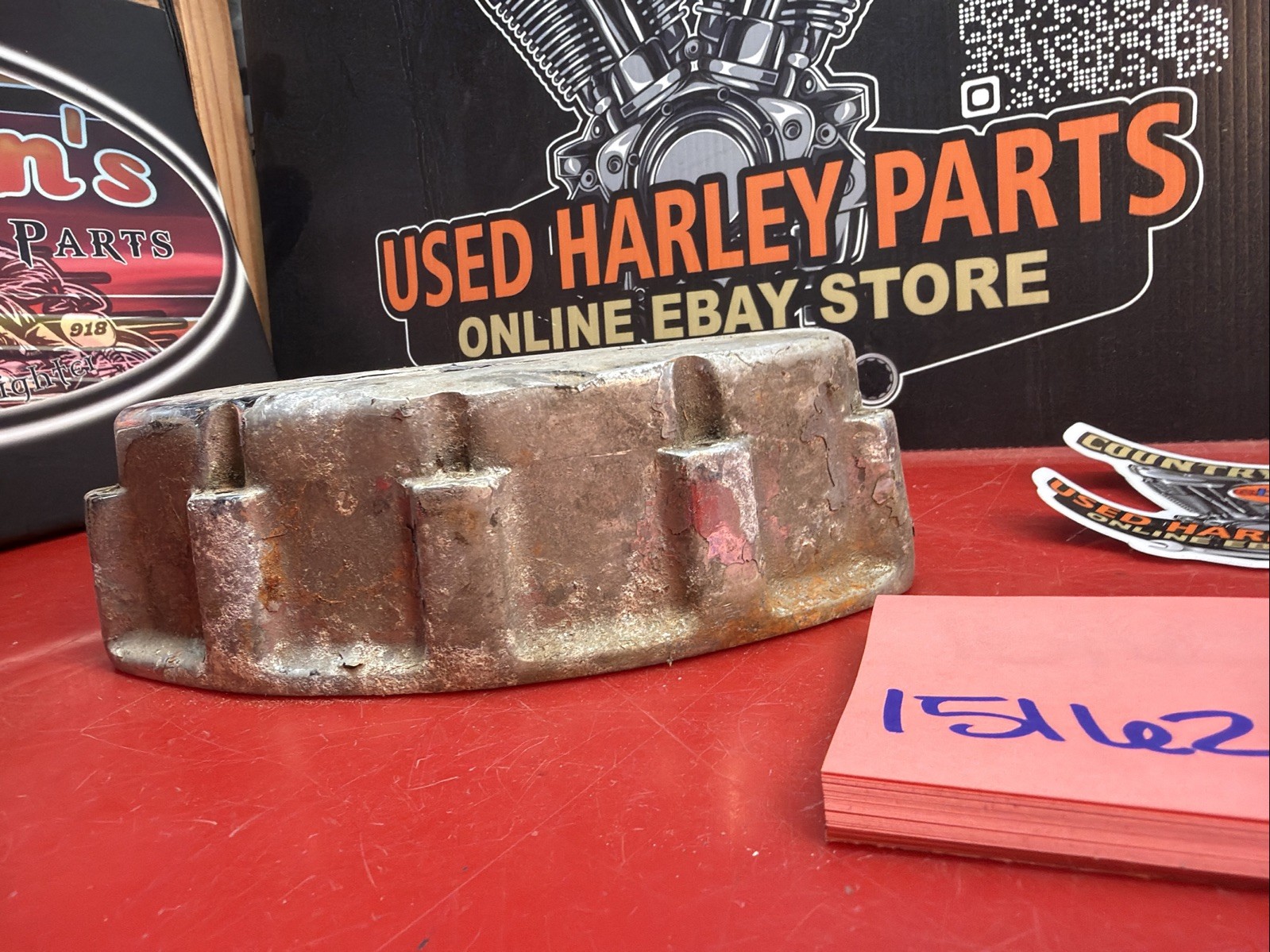 Harley Panhead Cast Aluminum Rocker Box Chopper ONE SINGLE BLEM CORROSION ART