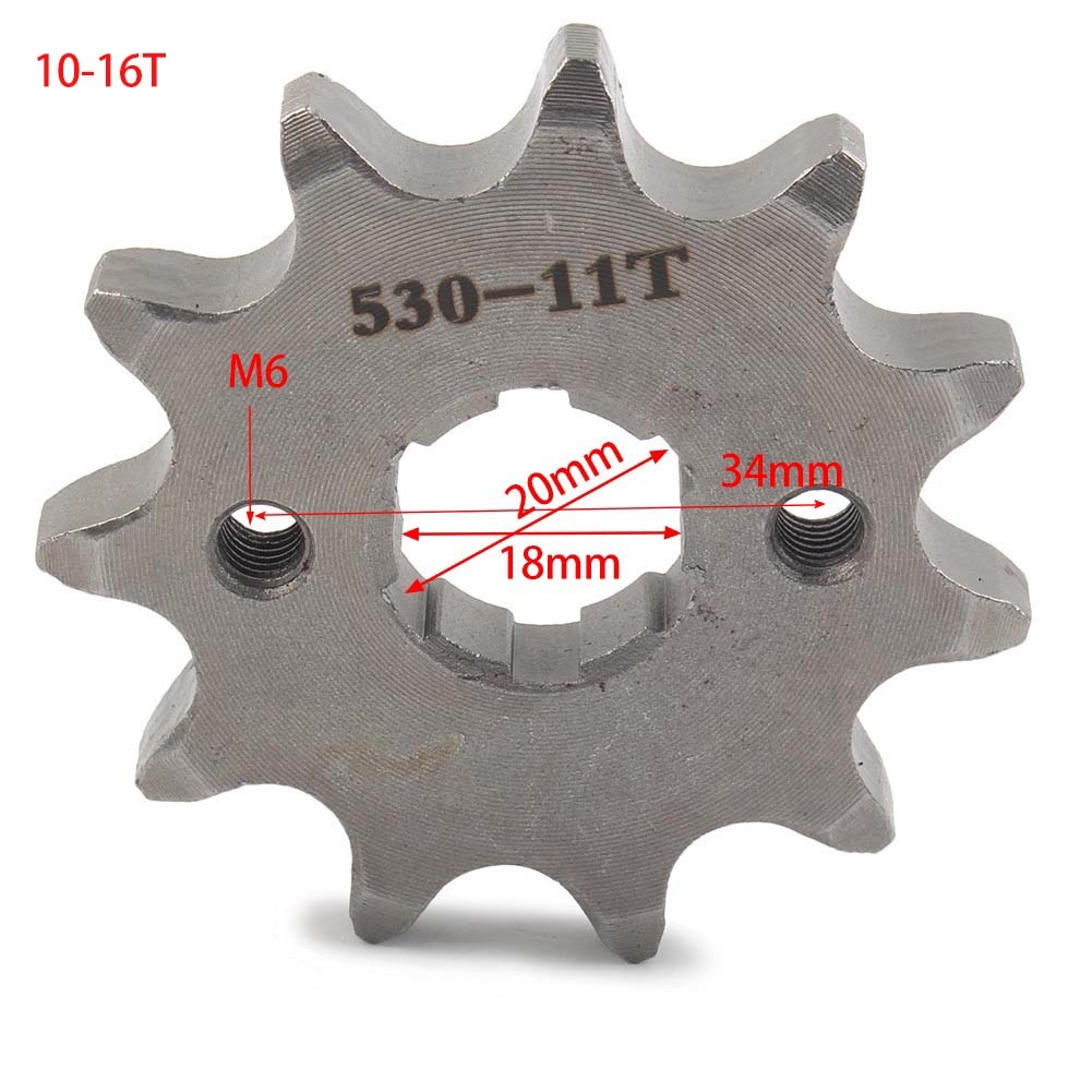 530 11T Chain Front Sprocket Cog 20mm For 125cc-350cc Dirt Pit Bike ATV Go Kart