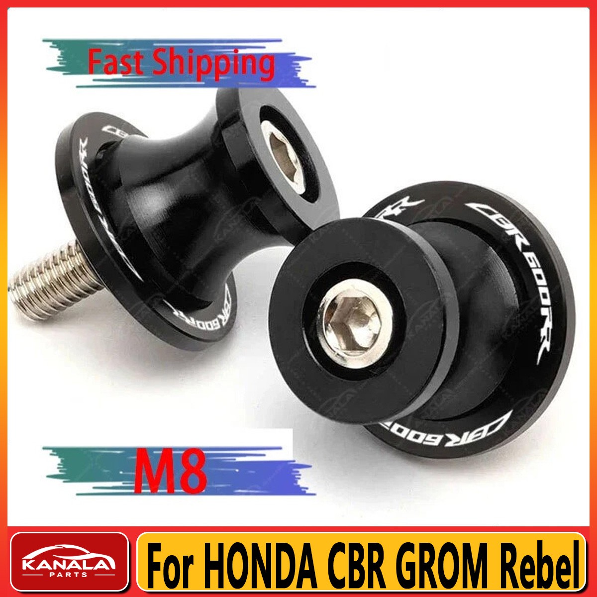 1Pair M8 Motorcycle Swingarm Spools Sliders Stand Screws For HONDA CBR GROM