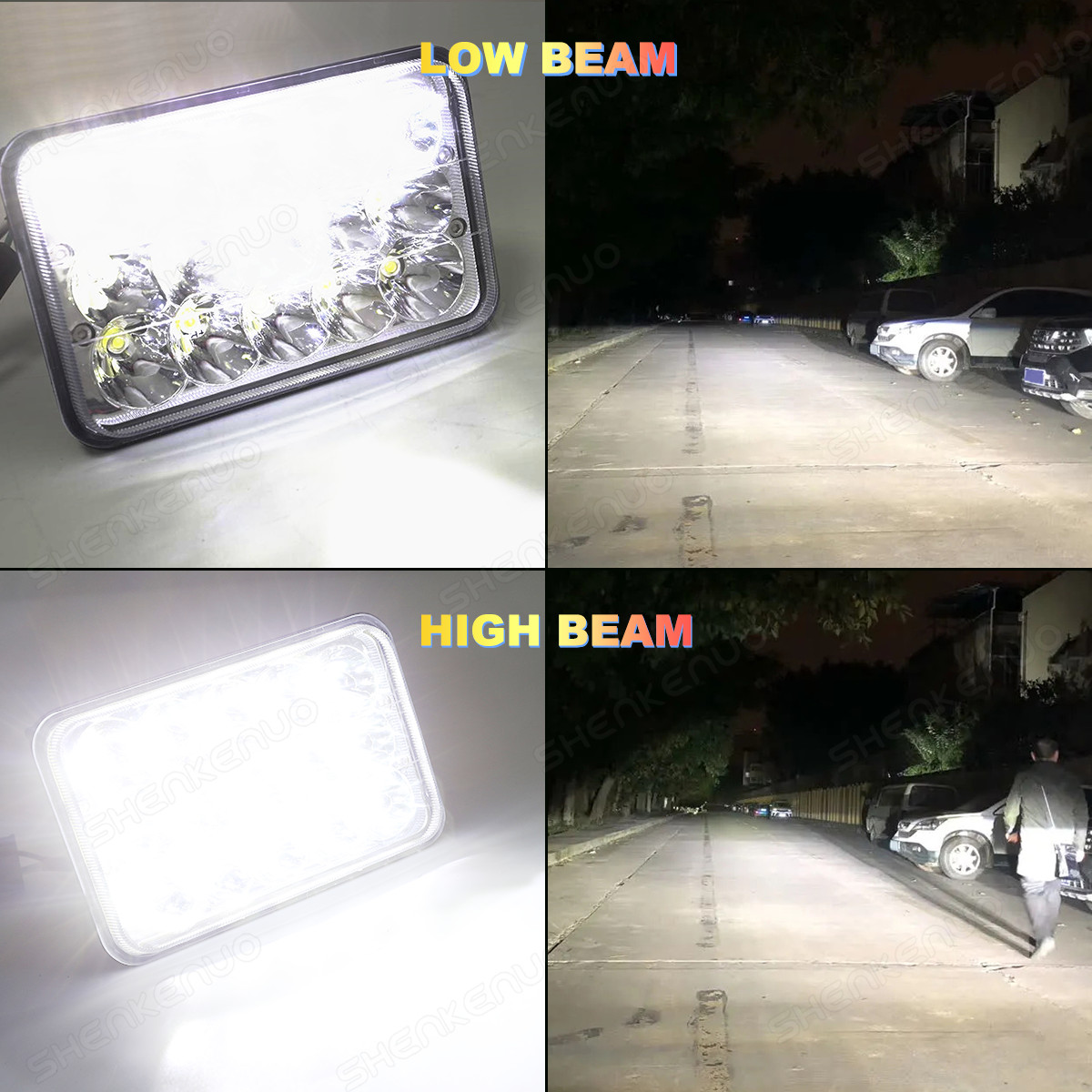 4×6″inch Square Motorcycle LED Headlight for Yamaha BW200 350 50 XT225 350 WR250