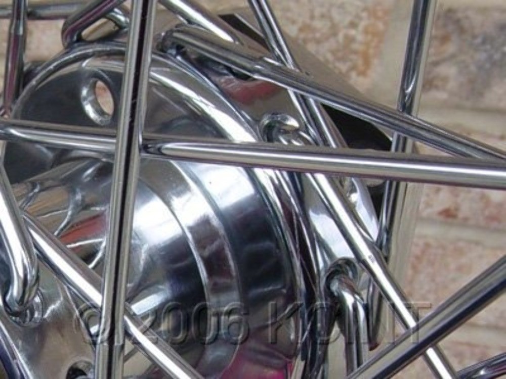 FOR HARLEY DYNA SOFTAIL STD 40 SPOKE 21X2.15″ FRONT 16″ REAR CHROME WHEELS PARTS