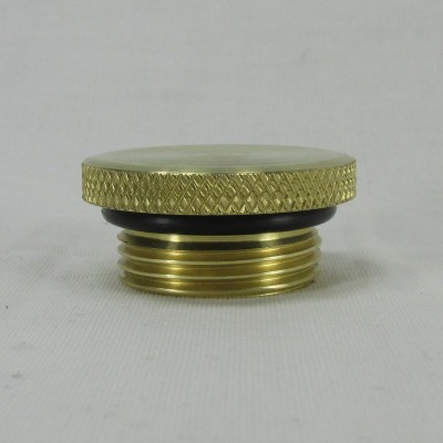Billet Proof Designs Brass Gas Cap w/ Aluminum Stepped Flanged Tophat Bung