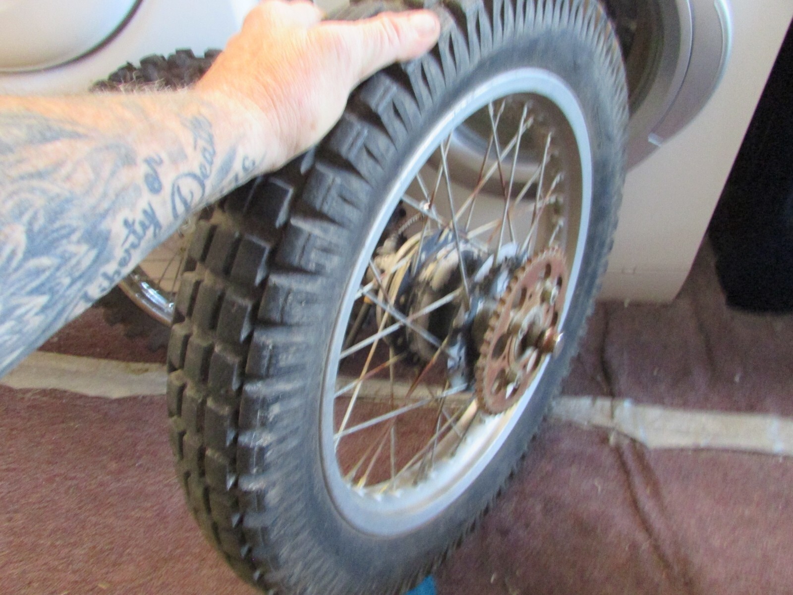 1974 Honda CR125 MT125 Elsinore Rear Wheel Rim 1975 1976 Complete